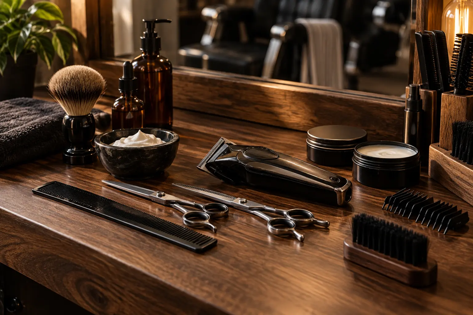Profissionais da barbearia
